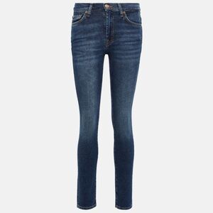 7 FOR ALL MANKIND Roxanne Blue Denim Skinny Jeans